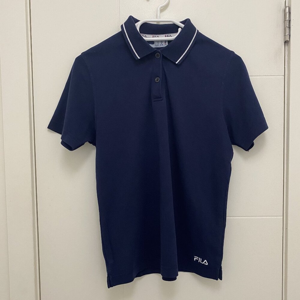 FILA T-Shirt with Collar - Dark Blue